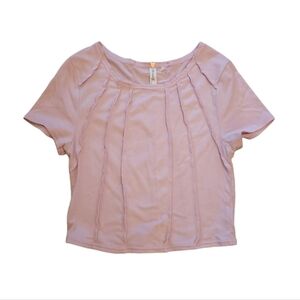 PacSun LA Hearts Crop Top Pink Pastel Short Sleeve XS